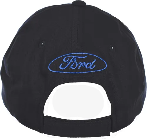 Miniatura 4 de Gorra ajustable con logo de la bandera de cuadros para hombre Ford F150, azul y negro
