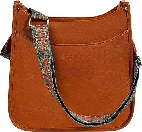 Miniatura 9 de KOGTLA Hobo Crossbody Leather Bags with Guitar Strap for Women