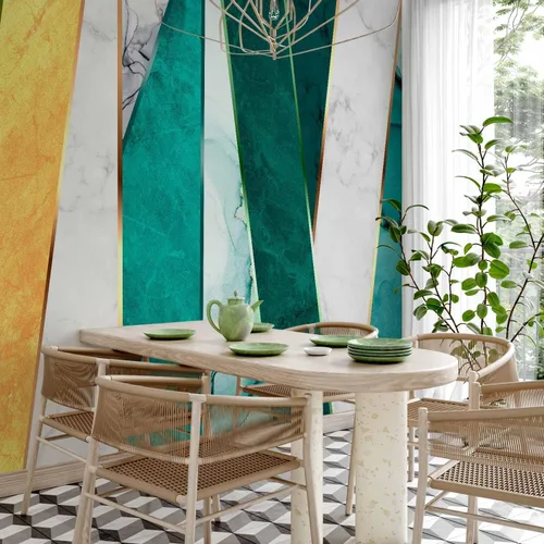 Miniatura 6 de artgeist Mural de pared prémium con diseño de mármol, 79 x 55 pulgadas, papel tapiz no tejido, decoración de pared de vellón, impresión fotográfica