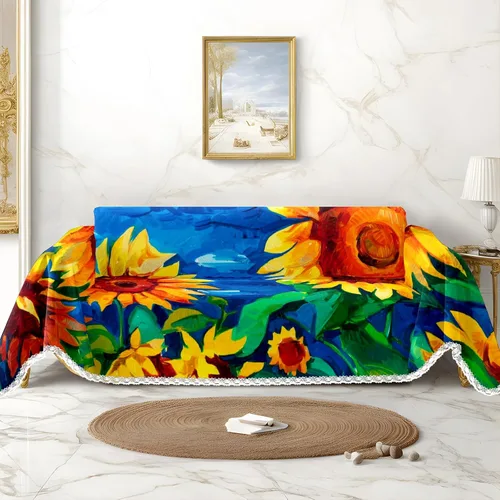 Miniatura 12 de Funda de sofá con estampado de flores y mariposas, fundas para sofá, fundas para sillón, funda resistente a las manchas, protector universal
