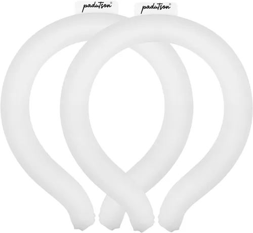 Miniatura 9 de 2 tubos de enfriamiento de cuello, enfriadores de hielo reutilizables para el cuerpo, enfriadores de cuello para clima caliente (negro)