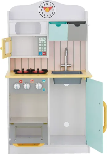 Miniatura 8 de Teamson Kids Little Chef Florence - Cocina interactiva clásica de madera con accesorios y espacio de almacenamiento para una fácil limpieza