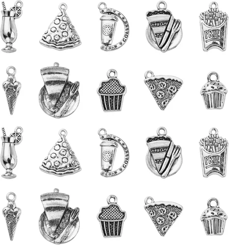 Miniatura 18 de LiQunSweet 100 dijes para viaje al extranjero, 10 unidades, para hacer joyas Abalorio de viaje_10 estilos