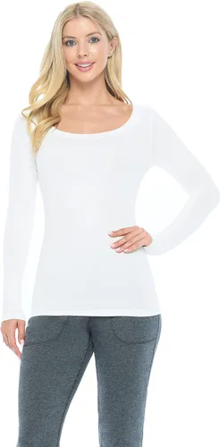 Miniatura 2 de Natural Uniforms Camiseta de manga larga extra ancha con cuello redondo para mujer