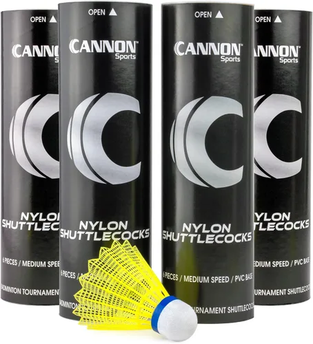 Miniatura 4 de Cannon Sports Volantes de bádminton – Pájaros de bádminton de nailon de velocidad media – Volantes de plástico duradero para bádminton en interiores