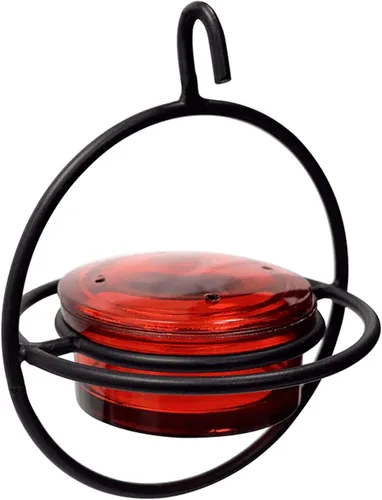 Miniatura 9 de Monarch Abode Comedero colgante para pájaros al aire libre – Comedero colgante para pájaros con bandeja de semillas de malla de hierro para pájaros
