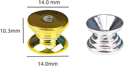 Miniatura 3 de 24 piezas hechas a mano de joyero DIY DIY Base de manija, mini puerta de gabinete de un solo agujero, aleación de metal, accesorios creativos