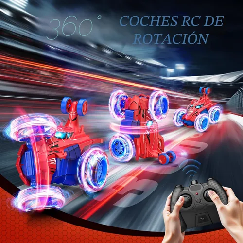 Miniatura 2 de Juguete de auto de control remoto de araña, juguetes de coches rc, auto de acrobacias recargable genial con giros de 360 grados ruedas 4WD con luz