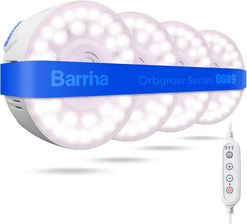Miniatura 21 de Barrina Orbgrow OG09 Puck - Luz LED de crecimiento, 5000K 9W (equivalente a 135 vatios), luces de plantas para plantas de interior de espectro