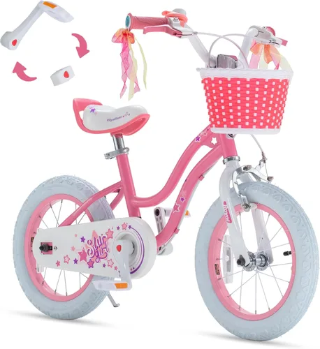 Miniatura 16 de RoyalBaby Bicicleta EZ para niñas, bicicleta Stargirl, entrenamiento libre, equilibrio a pedal, bicicleta de fácil aprendizaje, 12-20 pulgadas