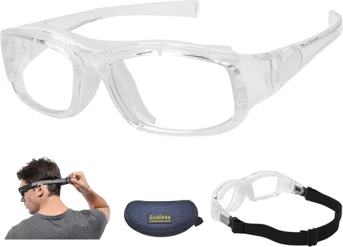 Miniatura 15 de SooGree Gafas Deportivas de Squash y Racquetball, Gafas de Baloncesto, Correa Ajustable, Resistente al Impacto