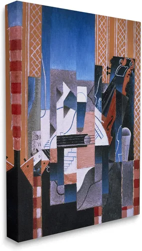 Miniatura 2 de Stupell Industries Violón y guitarra Juan Gris Pintura abstracta clásica lienzo arte de pared, diseño por one1000paintings Lienzo envuelto en galería
