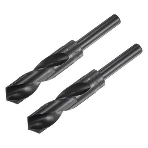Miniatura 7 de uxcell Brocas helicoidales 9341 de acero de alta velocidad de óxido negro de 0.571 in (9/16 pulgadas), 2 unids 1/2" para aleación de aluminio metal