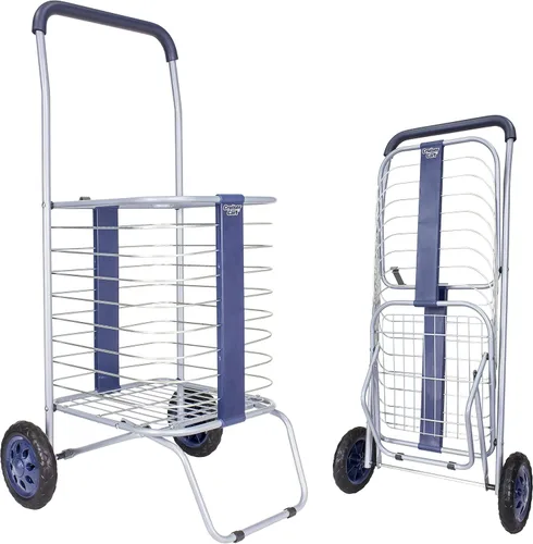 Miniatura 19 de Productos dbest - Carro de compras con ruedas para escaleras, plegable y compacto, con cesta de lavandería, carrito utilitario ligero y plegable