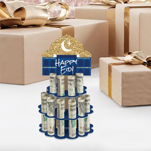 Miniatura 6 de Big Dot of Happiness Ramadán - DIY Eid Mubarak Party Money Holder Gift - Cash Cake