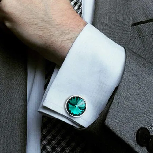 Miniatura 40 de HAWSON Gemelos para hombre con juego de tachuelas de camisa de 4/6 piezas, caja de regalo, joyería para hombre o accesorios para boda, fiesta