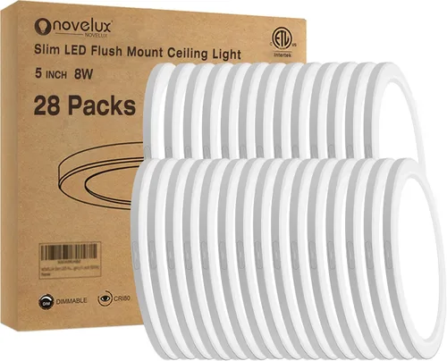 Miniatura 29 de Lámpara de techo de montaje empotrado de 5 pulgadas, regulable, luz de techo LED blanca de 5000 K, lámpara de techo redonda ultrafina para 2-Blanco