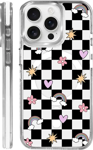 Miniatura 25 de Funda para iPhone 13/14 [compatible con Magsafe], funda magnética transparente de silicona a prueba de golpes con patrón de versículos de la Biblia