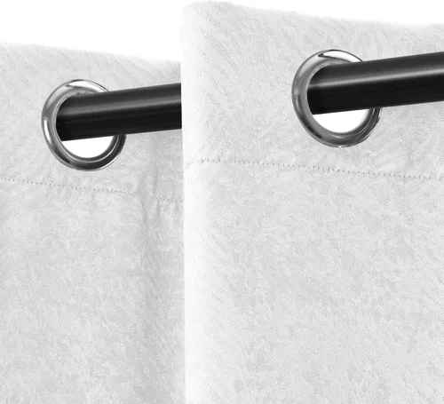 Miniatura 10 de Superior Waverly - Juego de 2 cortinas opacas, par de paneles con aislamiento térmico con ojales en la parte superior, hermosas cortinas de Gris