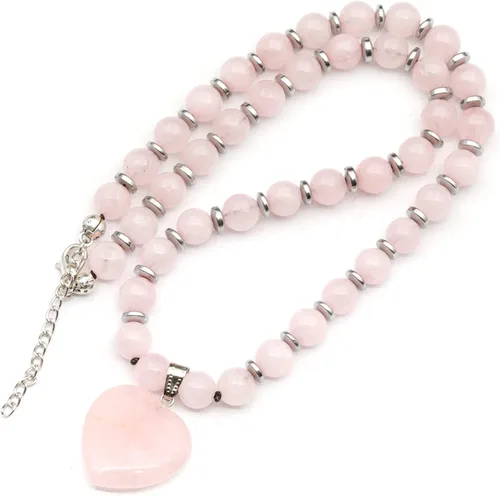 Miniatura 15 de Colgante de corazón de aventurina natural, Collar de cuentas de aventurina genuina, Collar de piedra verde, Collar de piedras preciosas, Cuentas