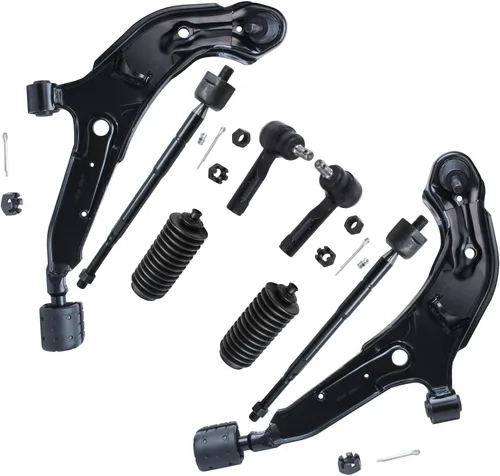 Miniatura 103 de Detroit Axle - Kit de brazos de control de extremo delantero de 8 piezas para Dodge Dakota 00-04, Durango 00-03, 4 brazos de control superior e