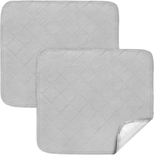 Miniatura 12 de Almohadillas impermeables para sillas de incontinencia de 22 x 21 pulgadas, paquete de 2 protectores de asiento reutilizables antideslizantes y Negro