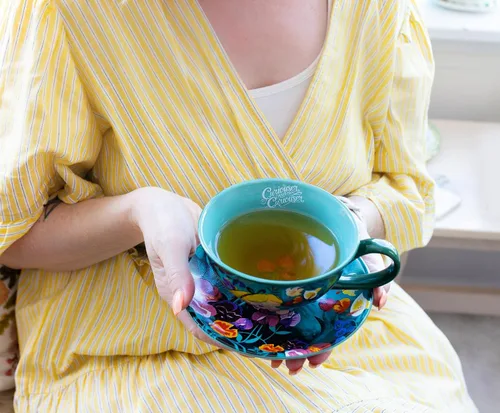 Miniatura 6 de Disney Alicia en el país de las maravillas - Juego de taza de té y platillo de cerámica de 12 onzas Juego de regalo de fiesta de té para café