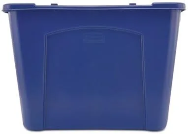 Miniatura 3 de Rubbermaid, 571473 - Papelera de reciclaje apilable, rectangular, polietileno, 14 galones, color azul