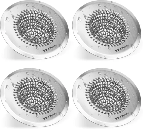 Miniatura 8 de TRAPMATE Colador de Drenaje para Fregadero, Colador de Drenaje para Fregadero de Cocina de Malla de Cadena Reversible, Fácil de Limpiar, Colador