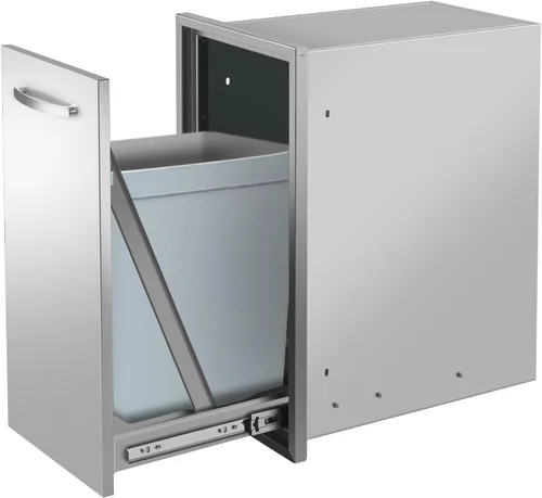 Miniatura 16 de Cajón de basura doble integrado de 16 pulgadas de ancho x 22.3 pulgadas de alto x 18 pulgadas de profundidad, bandeja extraíble para cocina al aire