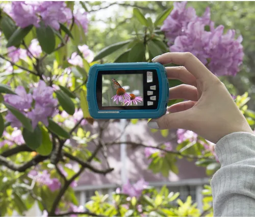 Miniatura 6 de Cámara digital Polaroid IS048 - Pequeña, ligera, impermeable, para compartir instantáneamente, 16 MP, portátil, de mano, cámara de acción (roja)