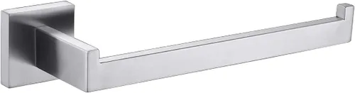 Miniatura 10 de TASTOS Soporte de toalla de mano premium de acero inoxidable, anillo de toalla de mano cuadrado de alta resistencia montado en la pared, barra