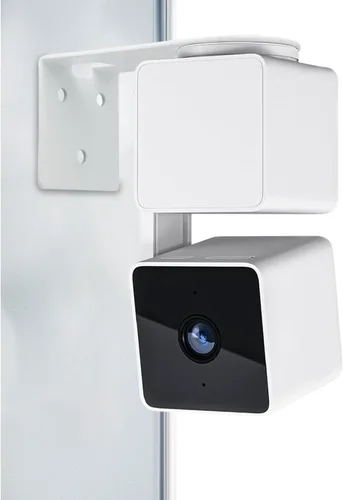 Miniatura 7 de Haoyou Soporte de pared de metal para Wyze Cam Pan V3/V4 Wyze Cam V4/V3 adhesivo sin taladrar instalación en interiores y exteriores