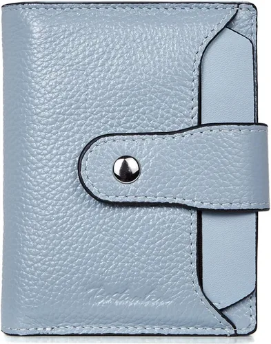 Miniatura 20 de BOSTANTEN Cartera de piel para mujer, con bloqueo RFID, pequeña, plegable, con bolsillo con cremallera, tarjetero, con ventana de identificación