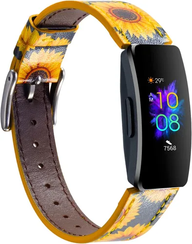Miniatura 8 de Correas de cuero genuino compatibles con Fitbit Inspire 3/Inspire 2/Inspire HR/Inspire, correas deportivas suaves ajustables de repuesto