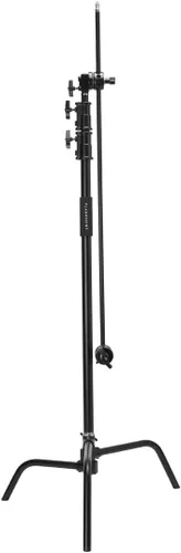 Miniatura 3 de Flashpoint Kit de soporte de luz C de 10.5 pies sobre base de tortuga con columna elevadora cargada por resorte de dos niveles, brazo de agarre