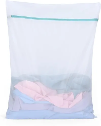 Miniatura 11 de OTraki Bolsa de lavado de malla grande 43 x 35 pulg XL Bolsa de lavandería Red protectora para lavadora Bolsa grande para lavadora para viajes
