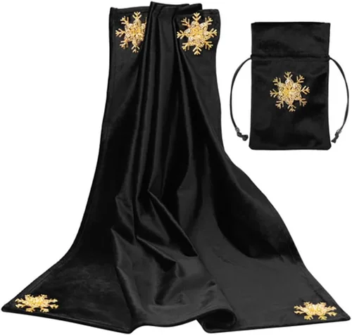 Miniatura 27 de BLESSUME Wizard Tarot Mantel y bolsa cuadrada de terciopelo adivinación Tarot (Azul 2)