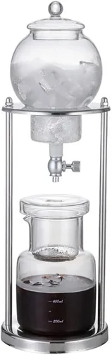 Cafetera de goteo de hielo, máquina portátil de café en frío, cafetera de goteo en frío de 20.3 fl oz, torre de preparación fría para oficina en casa