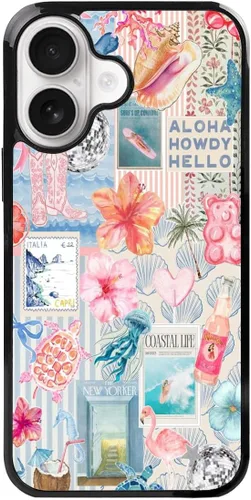 Miniatura 423 de Funda de teléfono de playa de verano a prueba de golpes y protectora con hibisco, bonitas fundas de teléfono para iPhone XR jamaica (Hibiscus Flower)