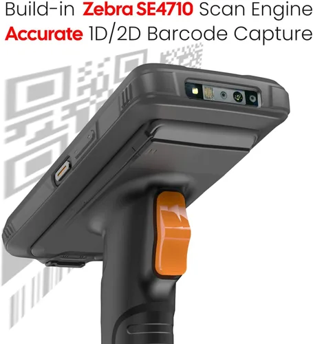 Miniatura 2 de RAYOUNGTEK Robusto Android escáner de código de barras portátil PDA computadora móvil con empuñadura de pistola, pantalla de 6.0 "Octa-Core 2.0GHz