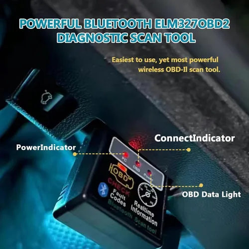 Miniatura 5 de Herramienta de diagnóstico inalámbrico Bluetooth OBD2, lector de código de vehículo para automóvil, restablecimiento de herramienta de escaneo