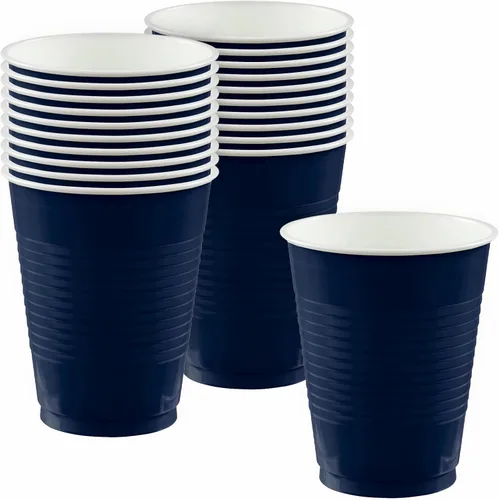 Miniatura 10 de Vasos de plástico color rojo manzana (paquete de 20) – 18 onzas – Vasos versátiles para interiores y exteriores, fiestas, bodas, cumpleaños