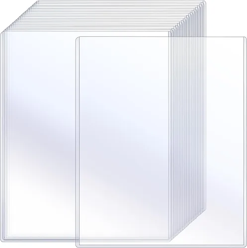 Sherr 20 protectores rígidos de impresión para papel de póster, protectores de página, fundas de plástico PVC transparente para hojas para mostrar