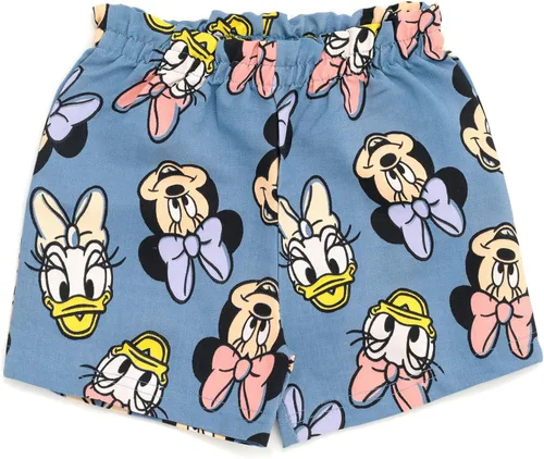 Miniatura 48 de Disney Minnie Mouse - Conjunto de camiseta floral arcoíris y pantalones cortos de cambray, tallas de bebé a niño grande (12 meses - 14-16)