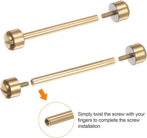 Miniatura 4 de HARFINGTON Reloj Tornillo Tubo Varilla Acero Inoxidable Reloj Correa Pines
