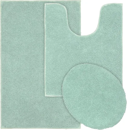 Miniatura 7 de Garland Rug Queen Cotton Sea Foam de 22 x 60 pulgadas ultra suave, afelpada, altamente absorbente, lavable a máquina, toalla de suelo para ducha