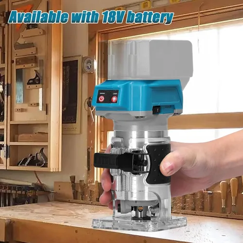 Miniatura 5 de Weytoll 18V 18000RPM Perfiladora sin escobillas, 6.35mm de diámetro de recorte, perfiladora de palma inalámbrica, perfiladora de madera, con 6