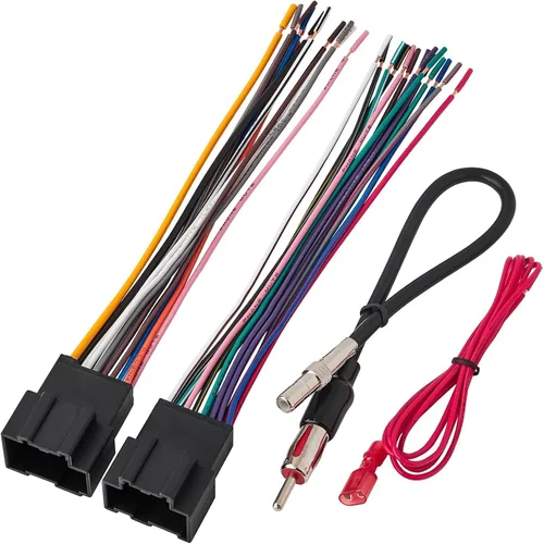 NuIth Conjunto de Cables de Radio con Adaptador de Antena Compatible con Chevrolet 08-15 Express/07-14 Silverado/Sierra/Suburban, GMC 07-14 Yukon