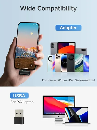 Miniatura 7 de BILIWAL Micrófono Lavalier inalámbrico para iPhone 15/16 y Android y PC, micrófono magnético de solapa con clip con cancelación de ruido de 2.4G